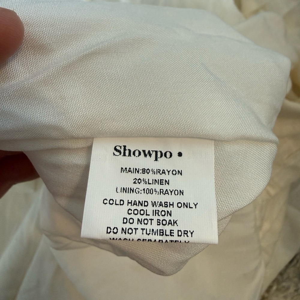 Showpo Lyrad Empire Waist Textured Maxi Dress White NWT US 10 Boho - Picture 12 of 12